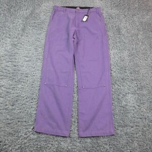 Dickies Pants Mens 33x32 Purple Canvas Carpenter Double Knee Work 34x32* NWT